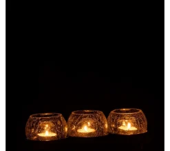 Online * Photophore Verre Craquele 