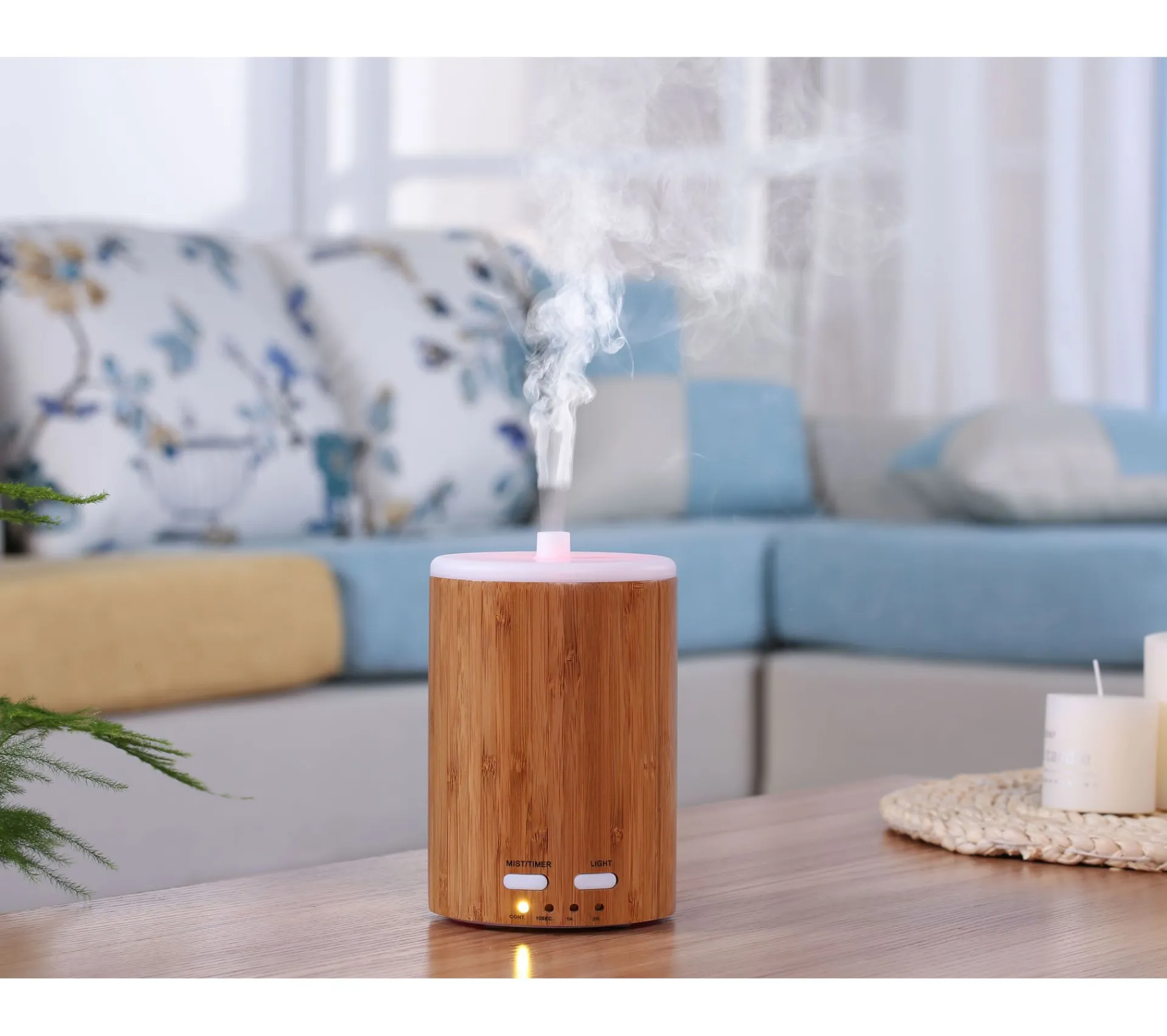Online PURLINE Diffuseur D'Aromes Par Ultrasons 12W Avec Led En Bambou Brun