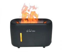 Sale PURLINE Diffuseur D'Aromes A Ultrasons Avec Effet De Flamme En Noir