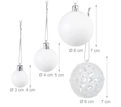 RELAXDAYS Guirlande Et Boule De Sapin^ Boules De Noël En Lot De 50