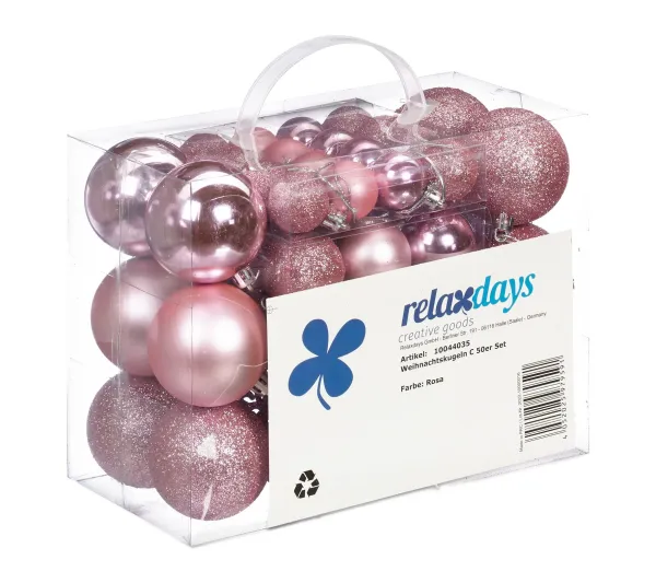 RELAXDAYS Guirlande Et Boule De Sapin^ Boules De Noël En Lot De 50