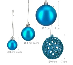 RELAXDAYS Guirlande Et Boule De Sapin^ Boules De Noël En Lot De 50