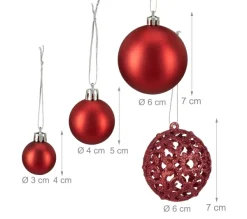 RELAXDAYS Guirlande Et Boule De Sapin^ Boules De Noël En Lot De 50