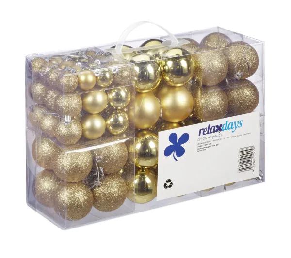 RELAXDAYS Guirlande Et Boule De Sapin^ Lot De 100 Boules De Noël