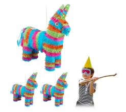 RELAXDAYS Anniversaire Et Autres Fêtes^ Pi Ata Ne Multicolore En Lot De 3