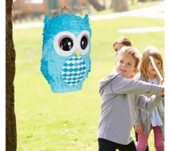 RELAXDAYS Anniversaire Et Autres Fêtes^ Pinata Hibou Bleue En Lot De 4