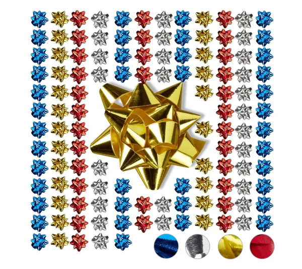 RELAXDAYS Anniversaire Et Autres Fêtes^ Set De 100 Rubans Bleus Pour Vos Cadeaux