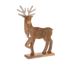Online * Renne Déco En Bois "Sven" 50Cm Naturel
