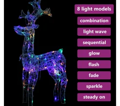 Best * Renne De Décoration De Noël 90 Led 60X16X100 Cm Acrylique