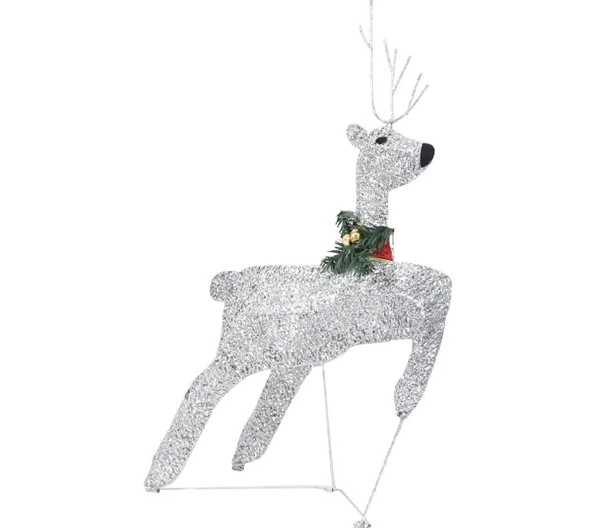 Sale * Renne Et Traineau De Décoration Noël 100 Led Exterieur Argente