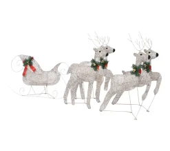 Cheap * Renne Et Traineau De Décoration De Noël 100 Led Exterieur Dore