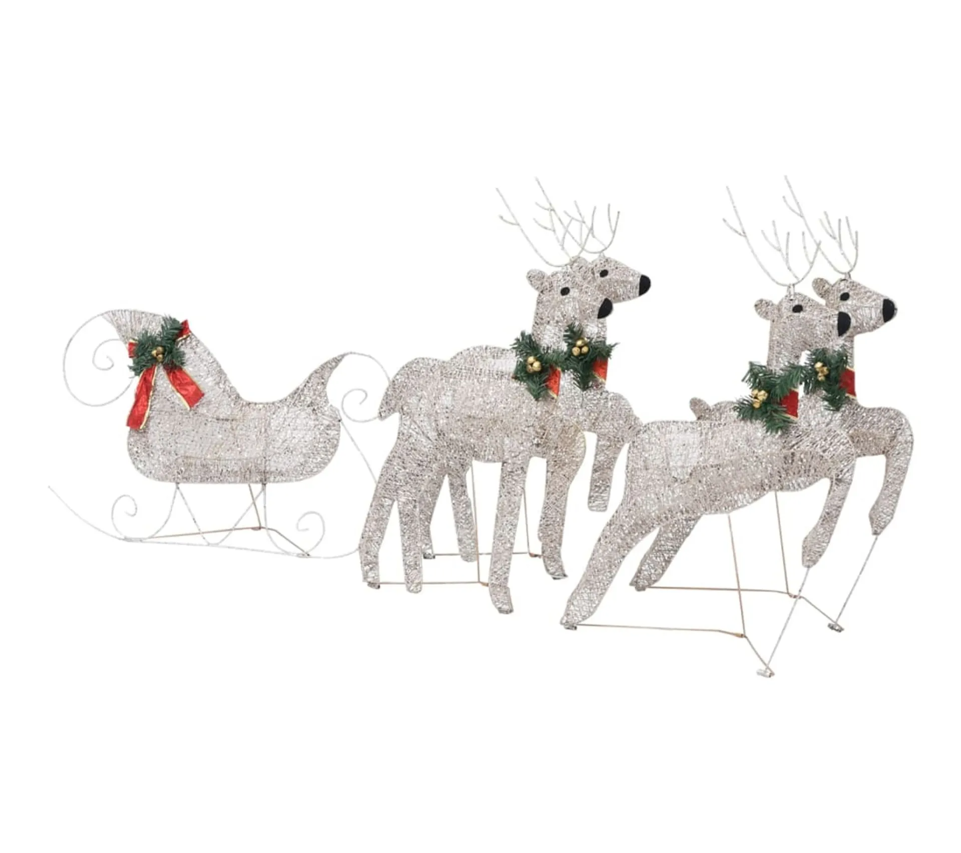 Cheap * Renne Et Traineau De Décoration De Noël 100 Led Exterieur Dore
