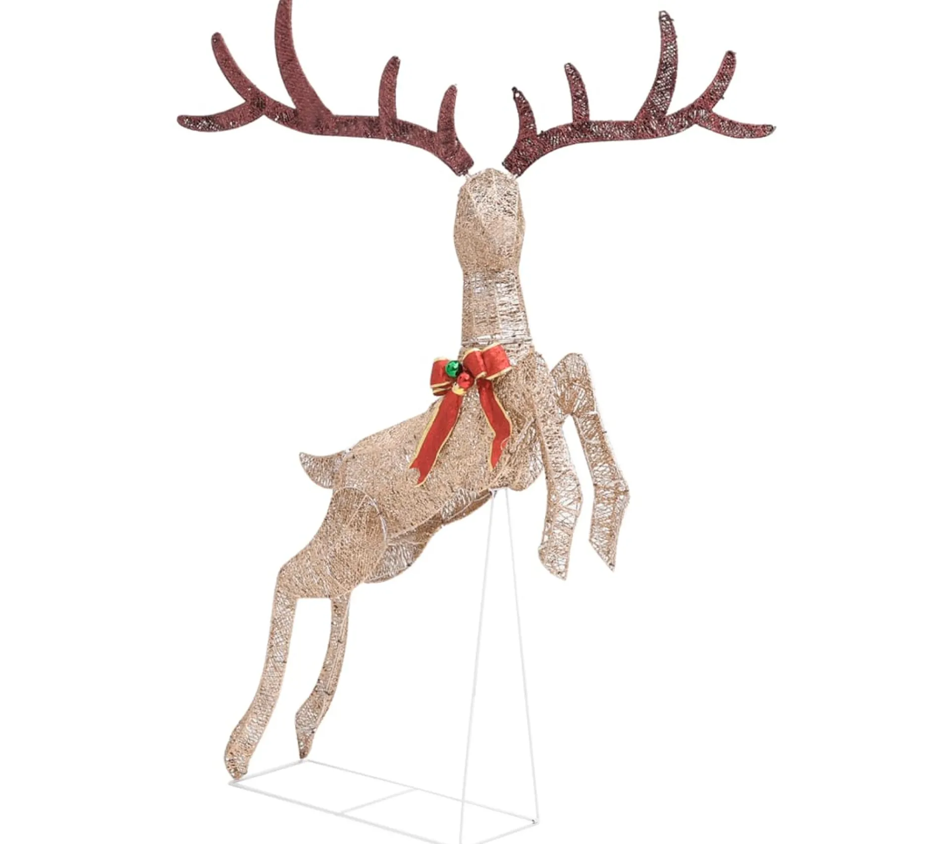 Store * Renne Volant De Décoration De Noël 120 Led Dore Blanc Chaud
