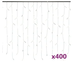 Clearance * Rideau Lumineux A Glacons Led 10 M 400 Led Blanc Chaud