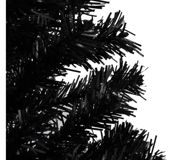 * Sapin Et Accessoire^Sapin De Noël Artificiel Avec Support Noir 213 Cm Pvc