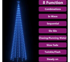 * Guirlande Et Boule De Sapin^Sapin De Noël C Ne 400 Led Bleu 100X360 Cm