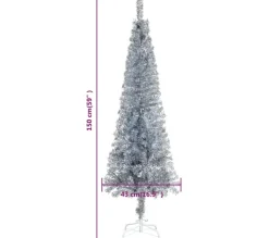 * Sapin Et Accessoire^Sapin De Noël Troit Argente 150 Cm
