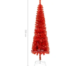 * Sapin Et Accessoire^Sapin De Noël Troit Rouge 210 Cm