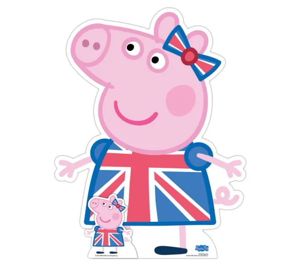 STAR CUTOUTS Anniversaire Et Autres Fêtes^ Figurine En Carton ?Peppa ?Peppa Pig - Drapeau Du Royaume-Uni - Hauteur 90 Cm