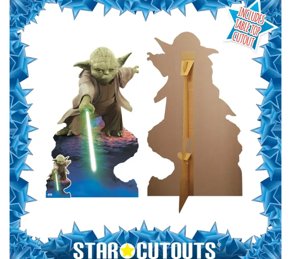 STAR CUTOUTS Anniversaire Et Autres Fêtes^ Figurine En Carton Star Wars - Yoda Et Son Sabre Laser - Hauteur 125 Cm