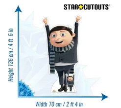 STAR CUTOUTS Anniversaire Et Autres Fêtes^ Figurine En Carton Jeune Gru - Les Minions 2 : Il Tait Une Fois Gru - Hauteur 136 Cm