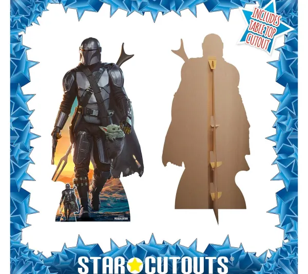 STAR CUTOUTS Anniversaire Et Autres Fêtes^ Figurine En Carton - The Mandalorian Et Bebe Yoda Grogu - Hauteur 182 Cm