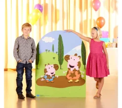 STAR CUTOUTS Anniversaire Et Autres Fêtes^ Figurine En Carton Passe Tete Peppa Pig Et Georges H 123 Cm