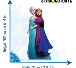 STAR CUTOUTS Anniversaire Et Autres Fêtes^ Figurine En Carton Elsa Et Anna La Reine Des Neiges Disney H 162 Cm