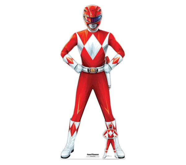 STAR CUTOUTS Anniversaire Et Autres Fêtes^ Figurine En Carton Taille Reelle ?Power Rangers Rouge - Hauteur 180 Cm