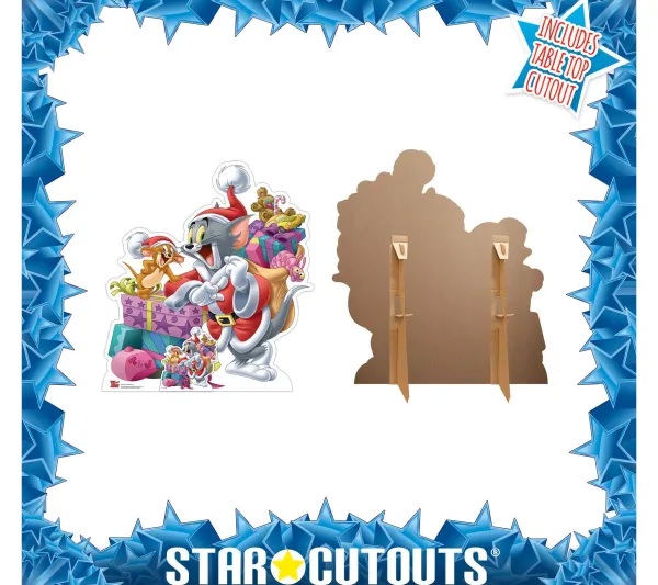 STAR CUTOUTS Anniversaire Et Autres Fêtes^ Figurine En Carton - Noël - Tom Et Jerry - Cadeaux De Noël - Hauteur 93 Cm