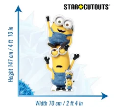 STAR CUTOUTS Anniversaire Et Autres Fêtes^ Figurine En Carton Kevin Et Bob - Les Minions 2 : Il Tait Une Fois Gru - Hauteur 147 Cm