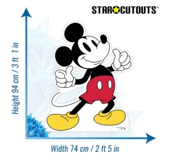 STAR CUTOUTS Anniversaire Et Autres Fêtes^ Figurine En Carton - Disney Mickey Mouse Pouces Vers Le Haut - Hauteur 94 Cm