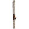 Outlet * Statue Déco Bois "Ski Et Chaussure" 76Cm Naturel