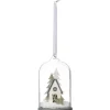 * Guirlande Et Boule De Sapin^Sujet De Noël Cloche "Cocon" 10Cm Blanc