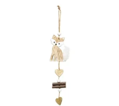 * Guirlande Et Boule De Sapin^Sujet De Noël Renard "Glace" 21Cm Naturel