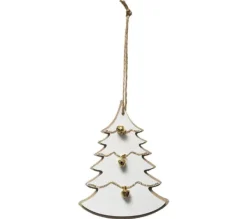 * Guirlande Et Boule De Sapin^Sujet De Noël Sapin "Cocon" 20Cm Blanc Et Naturel