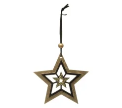 * Guirlande Et Boule De Sapin^Sujet De Noël Toile "Grand H Tel" 11Cm Noir