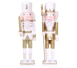 Online THE HOME Déco FACTORY Set De 2 Figurines En Bois Casse Noisettes 35,5 Cm
