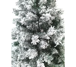 TOILINUX Sapin Et Accessoire^ Sapin De Noël Artificiel Enneige Oslo - 450 Branches Paisses - H. 150 Cm - Blanc Et Vert