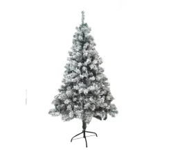 TOILINUX Sapin Et Accessoire^ Sapin De Noël Artificiel Enneige Oslo - 650 Branches Paisses - H. 180 Cm - Blanc Et Vert