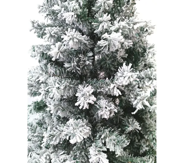 TOILINUX Sapin Et Accessoire^ Sapin De Noël Artificiel Enneige Oslo - 850 Branches Paisses - H. 210 Cm - Blanc Et Vert